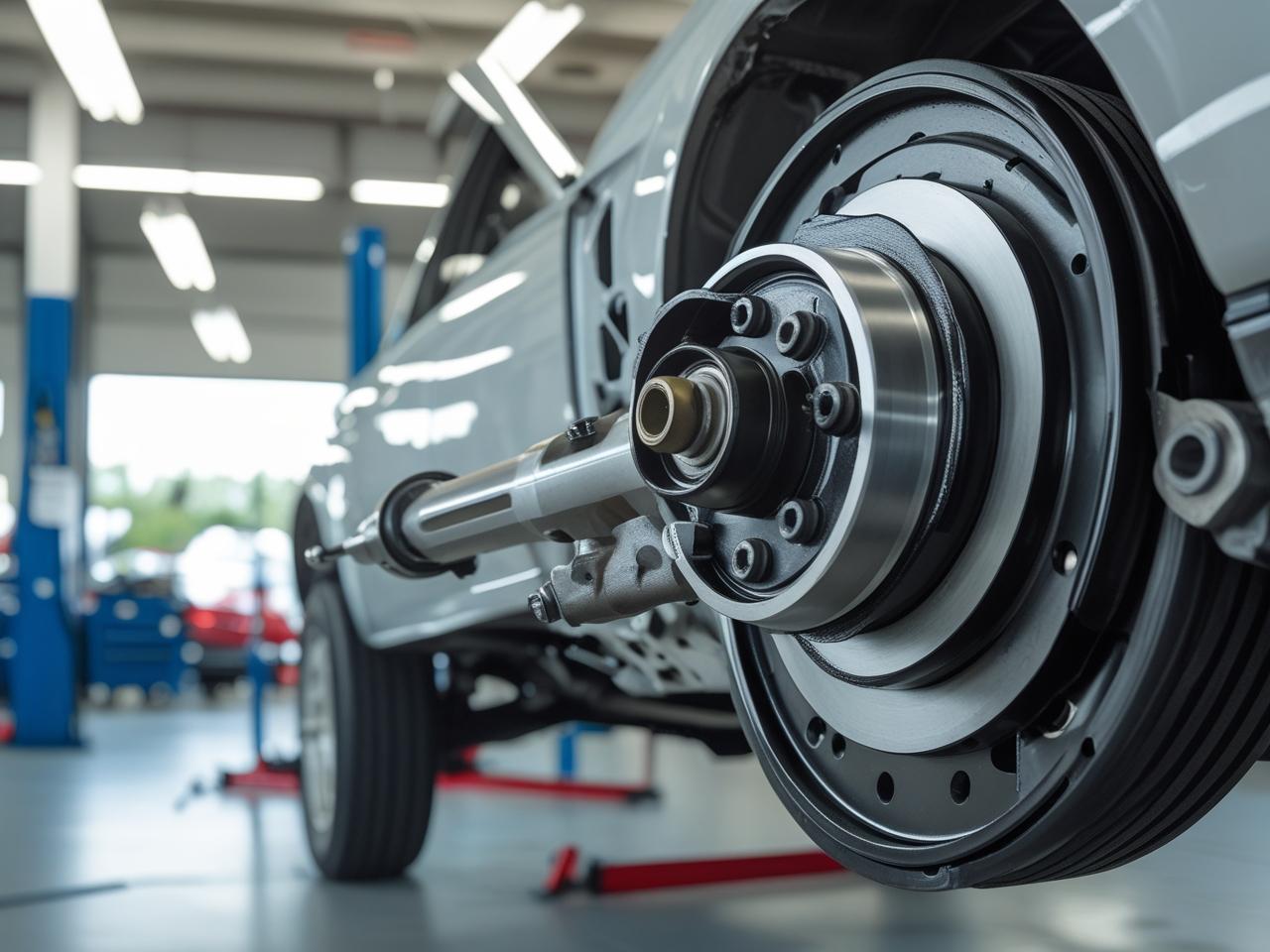 A close up image of brake disc repair